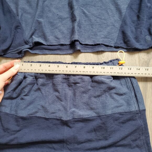 Free People Movement Set XS Blue Long Sleeve Crop Pant Surfside - Picture 7 of 11